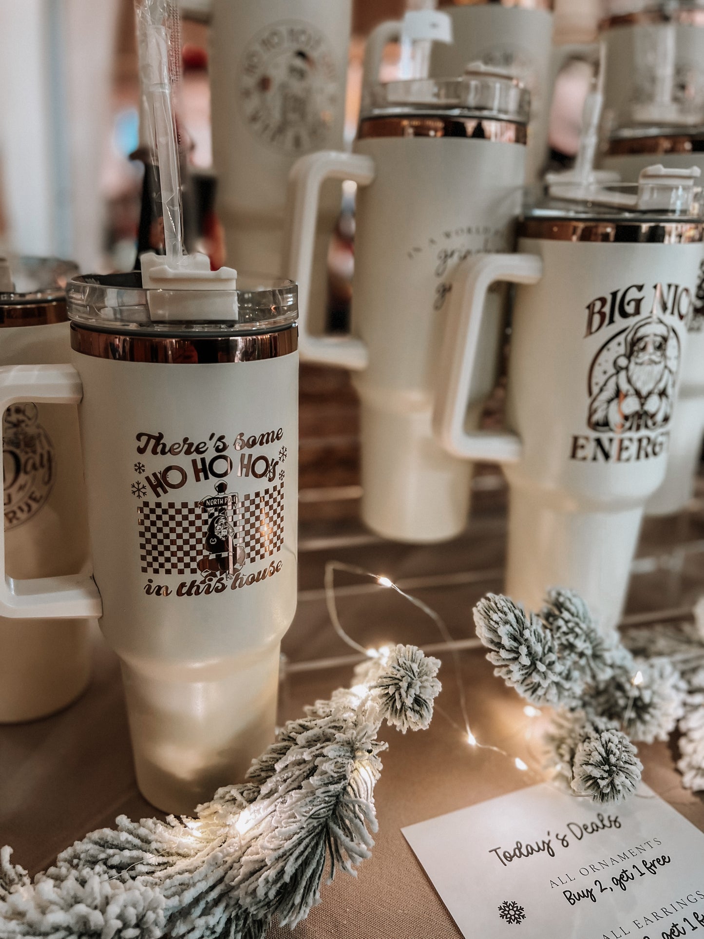 Holiday Copper & Cream Tumblers