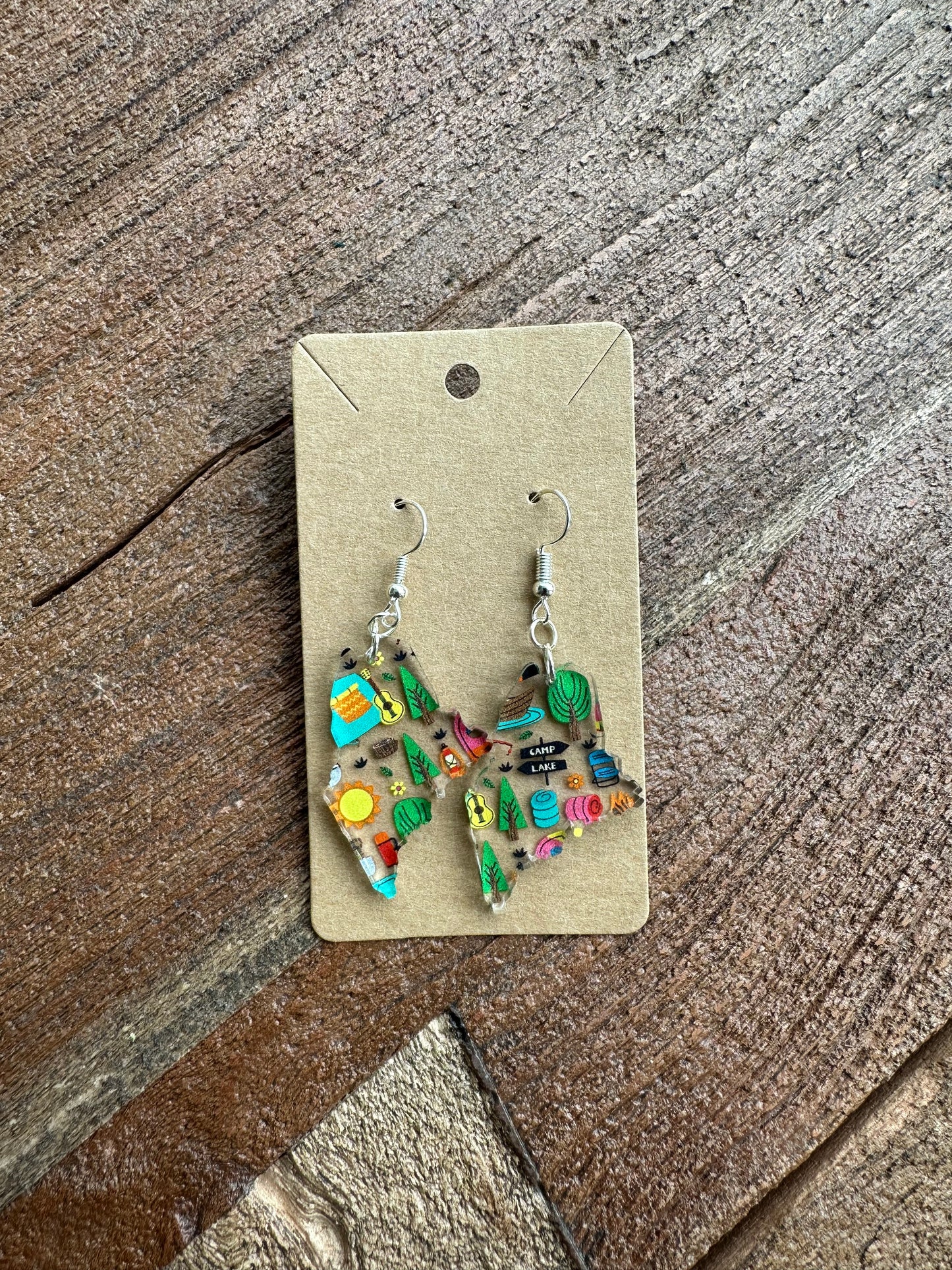 Maine Camping Earrings