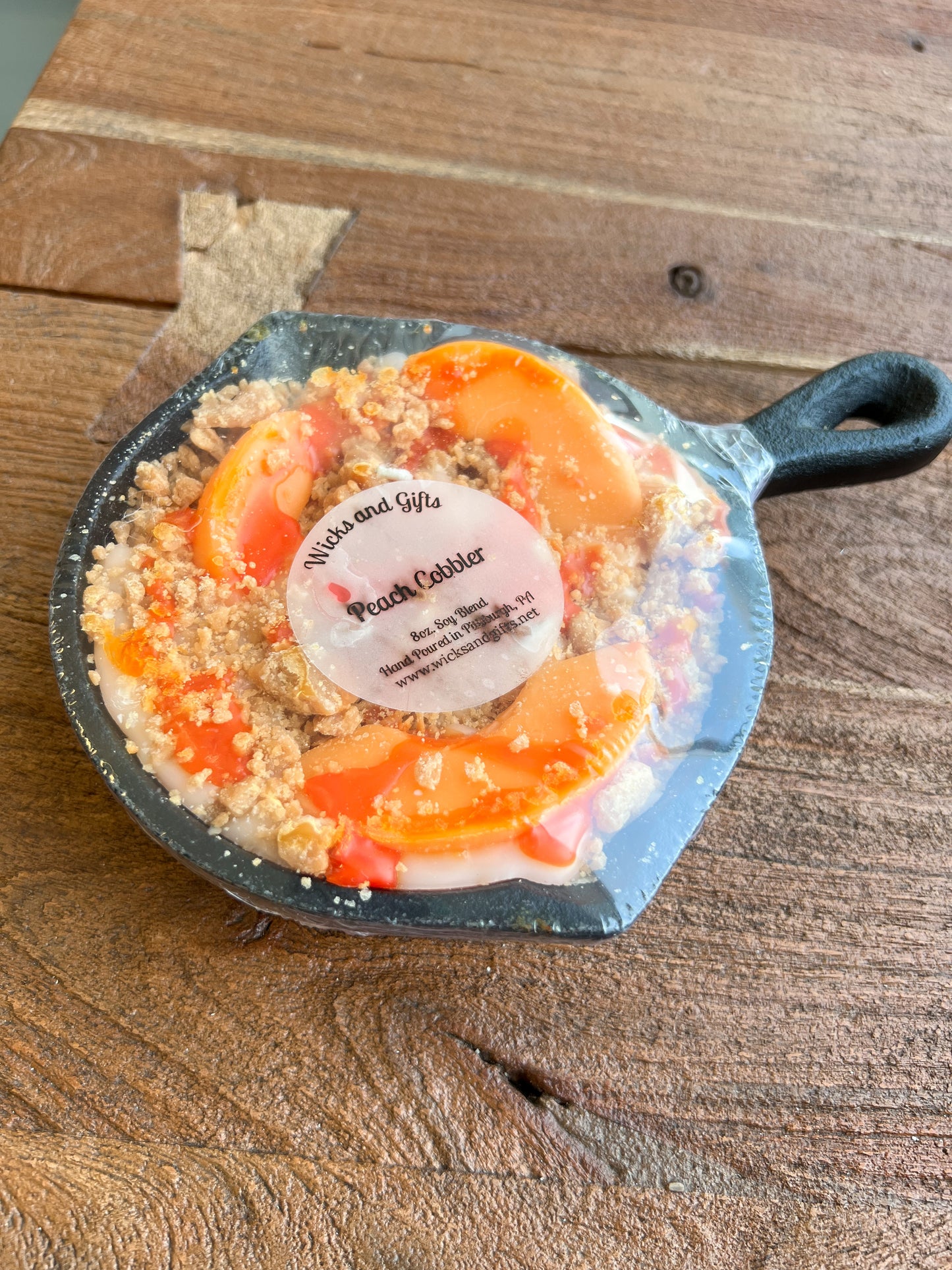 Peach Cobbler Cast Iron Candle